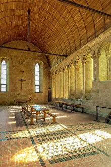 House Of Worship Prints: The Refectory at Mont Saint Michel, Normandy, France