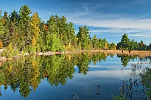 Reflection in Killarney Lake Killarney Provincial Park, Ontario, Canada