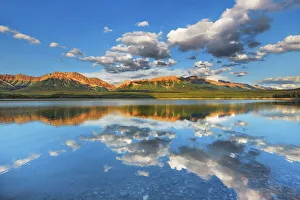 reflection of Misty Range in Lower Kananaskis Lake - Canada, Alberta, Kananaskis Country reflection of Misty Range in Lower Kananaskis Lake - Canada, Alberta, Kananaskis Country