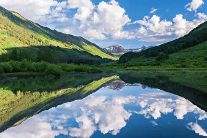 Crested Butte Prints: Reflection of Mount Baldy and clouds, Crested Butte, Colorado, USA
