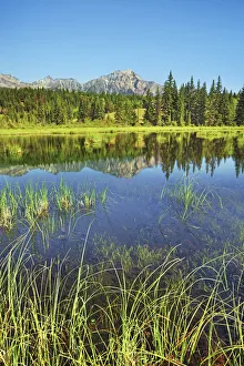 reflection Pyramid Mountain - Canada, Alberta, Jasper National Park, Jasper