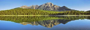 reflection of Pyramid Mountain in Patricia Lake - Canada, Alberta, Jasper National Park reflection of Pyramid Mountain in Patricia Lake - Canada, Alberta, Jasper National Park