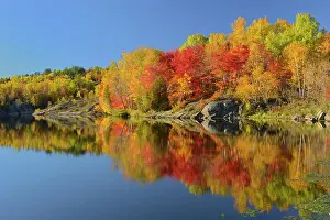 Central Canada Prints: Reflection in Simon Lake. Simon Lake Park Conservation Area. Naughton, Ontario, Canada