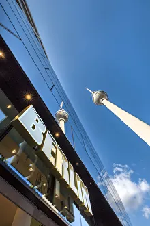 Television Tower Prints: Reflection, TV Tower, Alexanderplatz, Berlin, Germany