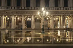 Mark Square Prints: Reflections created by the acqua alta'(High Tide) in Piazza San Marco, Venice