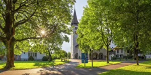 Religious Architecture Prints: Reformed Castle Church, monastery and Interlaken Castle, Interlaken, Switzerland
