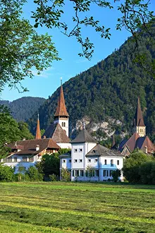 Reformed Castle Church, monastery and Interlaken Castle, Interlaken, Switzerland