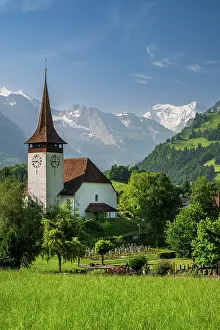 Protestant Prints: Reformed church, Frutigen, Canton of Bern, Switzerland