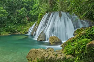Mountain River Prints: Reich Falls on the Drivers River in the John Crow Mountains near Port Antonio, Jamaica