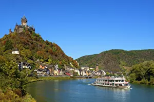 Images Dated 27th September 2018: Reichsburg with river Mosel and Cochem, Mosel valley, Rhineland-Palatinate, Germany