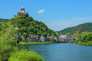 River Mosel Prints: Reichsburg with river Mosel and Cochem, Rhineland-Palatinate, Germany