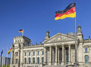 Reichstag building on Platz der Republik, Berlin, Germany