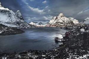 Lodge Gallery: Reine Fjord during a stormy winter morning, Lofoten islands, Norway