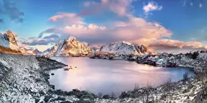 Nord Prints: Reine, Lofoten Islands, Norway; Panoramic photo of Reine