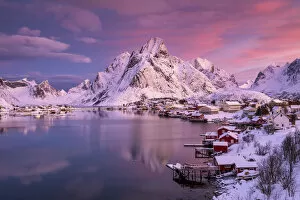 Images Dated 16th February 2016: Reine at Sunrise, Lofoten Islands, Norway