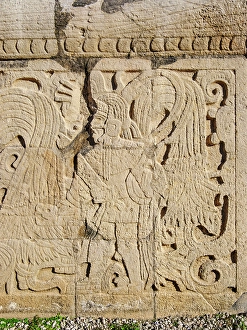 Court Prints: Relief at The Great Ball Game Court, Chichen Itza, Yucatan State, Mexico