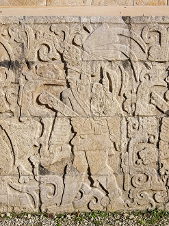 Court Prints: Relief at The Great Ball Game Court, Chichen Itza, Yucatan State, Mexico