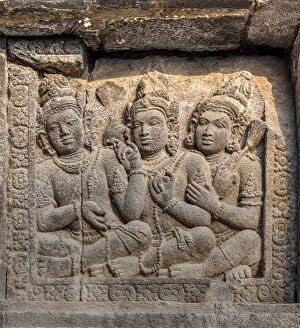Images Dated 13th September 2018: Relief panel, Candi Shiva Mahadeva, Prambanan temple complex, Yogyakarta, Java, Indonesia