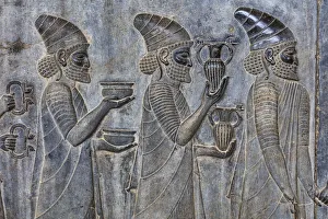 Relief on staircase, Apadana Palace, Persepolis, ceremonial capital of Achaemenid Empire