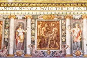Latium Prints: Religious fresco inside the mausoleum of Castel Sant Angelo, Rome, Lazio, Italy
