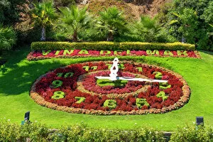 Images Dated 24th August 2022: Reloj de flores amidst plants on sunny day, Vina del Mar, Valparaiso Province, Valparaiso Region
