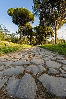 Remains of the Appian Way near Rome, Lazio, Italy
