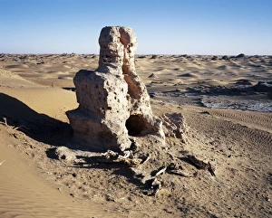 River Bed Prints: Remains of a Buddhist stupa, circa 3rd century Ad