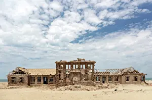 Abandoned Prints: Remains of the Casino in abandoned diamond mining town of Elizabeth Bay, Luderitz, Namibia