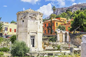 Roman Agora Prints: Remains of the Roman Agora and Tower of Winds, Athens, Greece