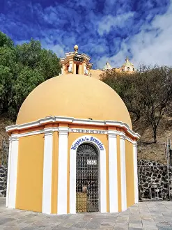Virgin Prints: The Well of Remedies and Nuestra Senora de los Remedios Church on top of the Great Pyramid