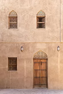Islamic Architecture Collection: A renovated facade in Bahla fort, Oman