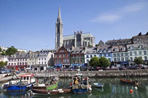 Images Dated 16th August 2010: Republic of Ireland, County Cork, Cobh Harbour and St.Colmans Cathedral