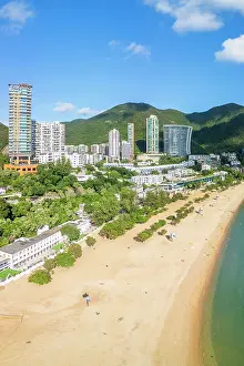 Apartments Prints: Repulse Bay Beach, Hong Kong Island, Hong Kong, China