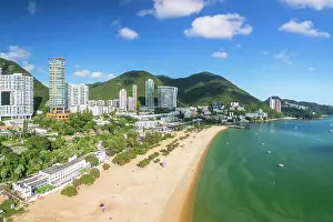Apartments Prints: Repulse Bay Beach, Hong Kong Island, Hong Kong, China