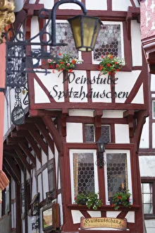 Marktplatz Prints: Restaurant, Bernkastel-Kues, Rhineland-Palatinate, Germany