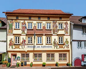 Images Dated 18th July 2022: Restaurant at Eberbach, Neckar, Baden-Wurttemberg, Germany