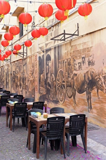 Chinatown Prints: Restaurant and murals along Lorong Petaling 2 Street