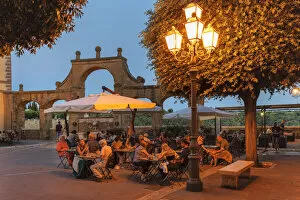 Restaurant in the old town of Pitigliano, Maremma, Grosseto District, Tuscany, Italy