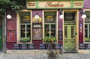 Window Gallery: Restaurant in Patershol, Ghent, Flanders, Belgium