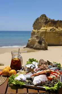 Restaurant, Praia dos Tres Irmaos near Alvor, Algarve, Portugal