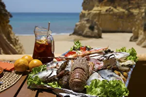 Restaurant, Praia dos Tres Irmaos near Alvor, Algarve, Portugal