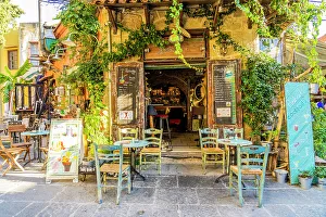 Coffee Shop Prints: Restaurant, Rhodes Town, Rhodes, Dodecanese Islands, Greece