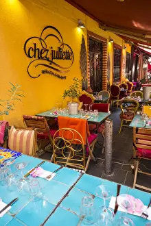 Nice Prints: Restaurants in Place Rossetti, Old Town (Vieille Ville), Nice, Alpes-Maritimes