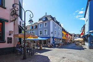 Images Dated 19th June 2020: Restaurants at the Saarlouis old town, Saarland, Germany