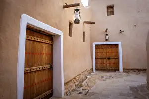Mud Brick Prints: Restored mud brick buildings, At-Turaif World Heritage Site, Diriyah, Riyadh, Saudi Arabia