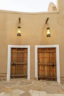 Restored mud brick buildings, At-Turaif World Heritage Site, Diriyah, Riyadh, Saudi Arabia