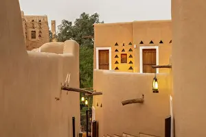 Restored mud brick buildings, At-Turaif World Heritage Site, Diriyah, Riyadh, Saudi Arabia