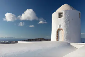 Restored Prints: Restored whitewashed windmill used as a holiday rental