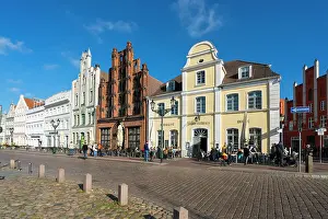 Wismar Prints: Reuterhaus and Alter Schwede restaurants at Wismar Square in Old Town