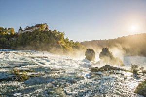 Images Dated 13th October 2017: Rhine Falls (Rheinfall) and Laufen Castle, Schaffhausen, Switzerland